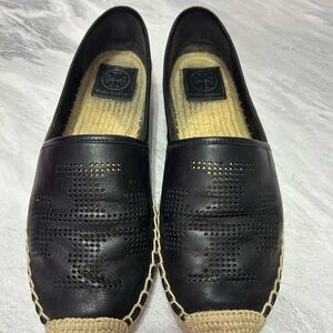 Tory Burch Black Perforated Loafers for Women